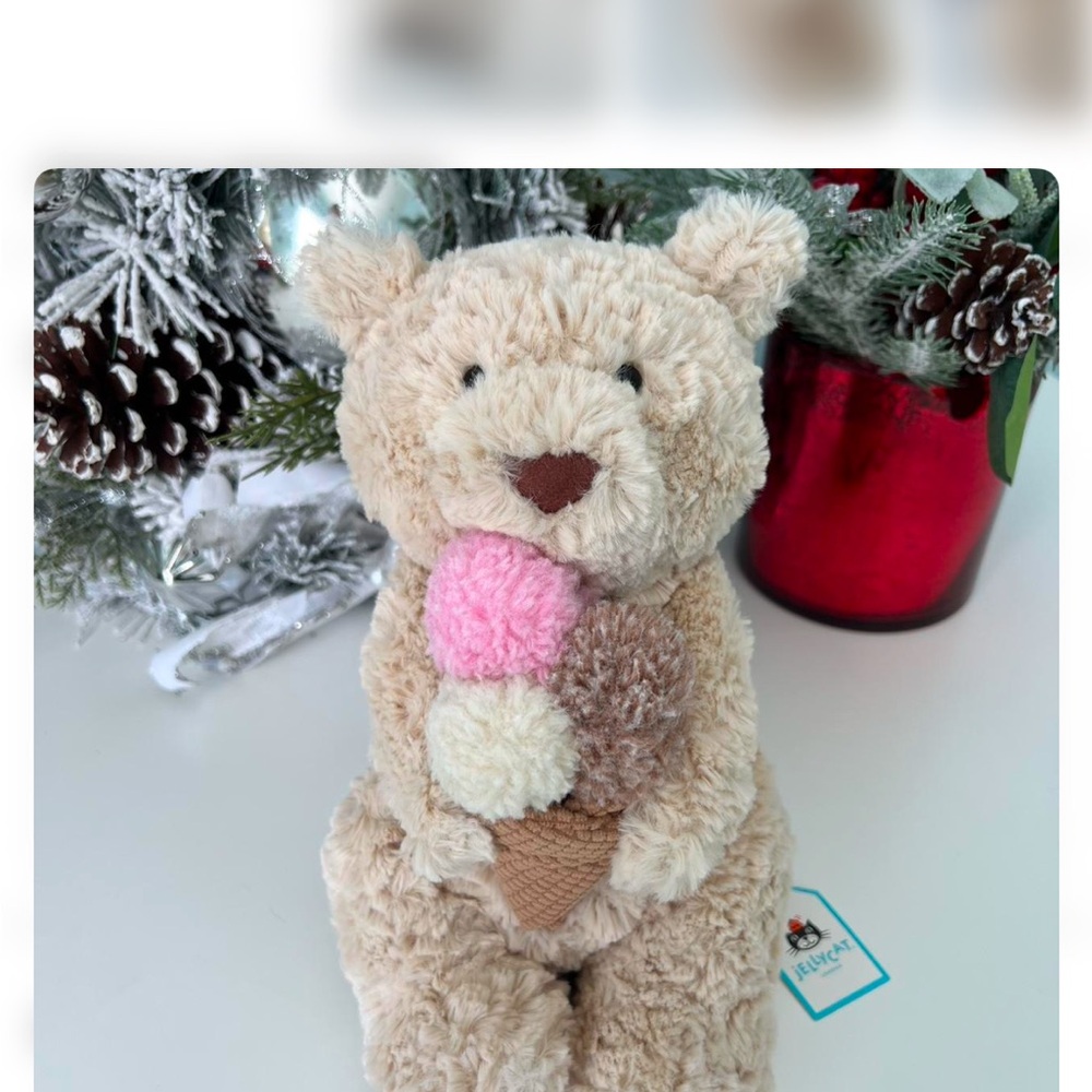 Jellycat Bartholomew Bear Ice Cream - Oatus Bear NYC Fao Schwarz